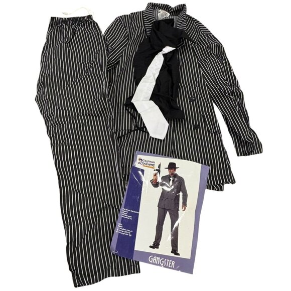 California Costumes Adult Gangster Costume Set M: Jacket Pants & Dickey With Tie - Picture 3 of 7